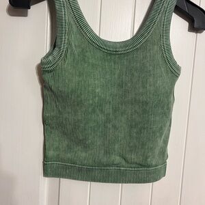 Zenana Outfitters Sage Ribbed Tank Top